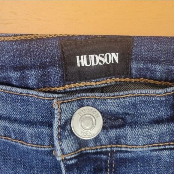 Hudson Zoeey High Rise Ankle Straight Jeans Red Stripes 26 - Picture 5 of 14